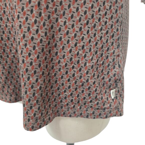 Toad‎ & Co Tamaya Dos Tunic Size Small Brown Geometric Split V-neck 3/4 Sleeve - Picture 7 of 9